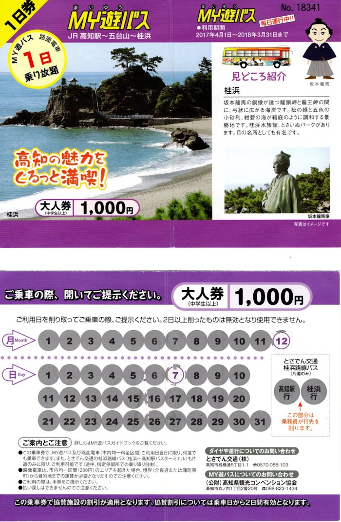 MY遊バス乗り放題一日券